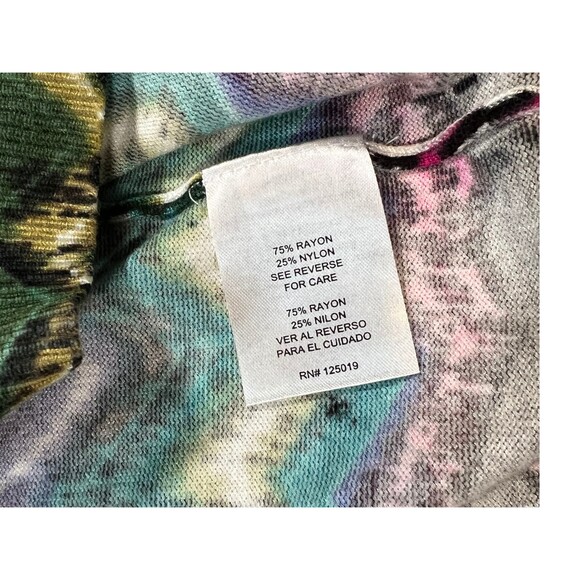 Joseph A. Women's Colorful Blouse Light Weight Knit Top SZ XL Neon Chevron Print - Picture 6 of 7